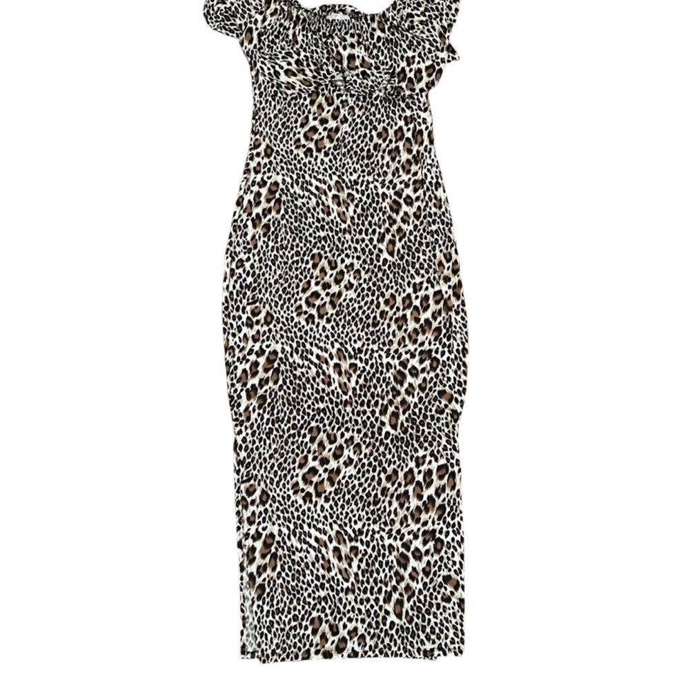 Pretty Young Thing animal print maxi dress size XL